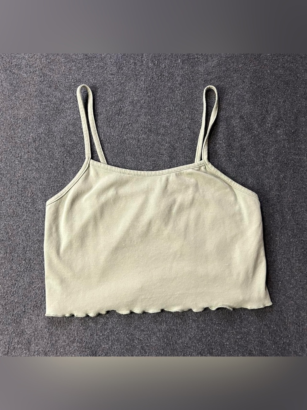 Light Green Crop Top Tank Top